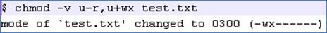 chmod Output