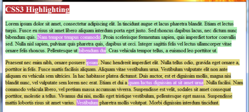 Highlighting Example
